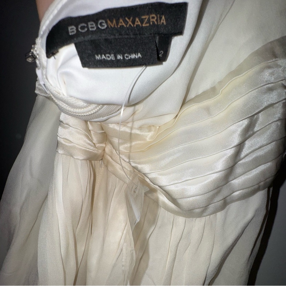 White Silk Halter Dress - Picture 5 of 5